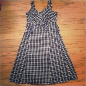 Nine West Blue, White, Gray plaid dress 8